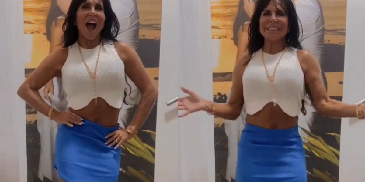 Gretchen exibe resultado de cirurgia (Reprodução)