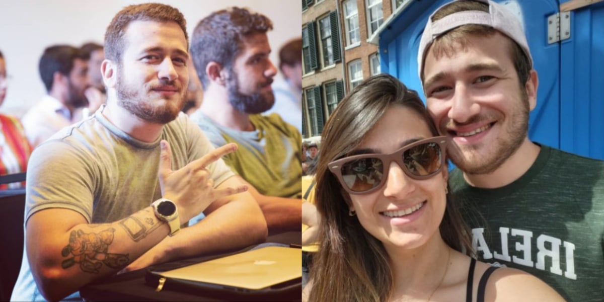 Guilherme Vieira, o Tunico de Chocolate com Pimenta, ao lado da namorada - Foto: Reprodução