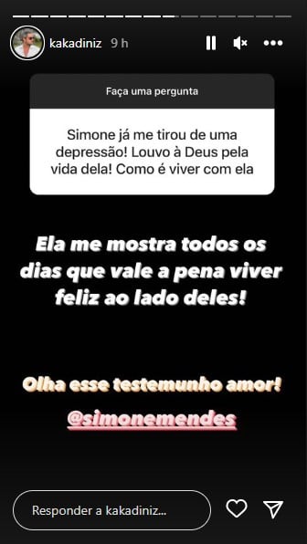 Kaká Diniz diz como é viver ao lado de Simone - Foto: Reprodução