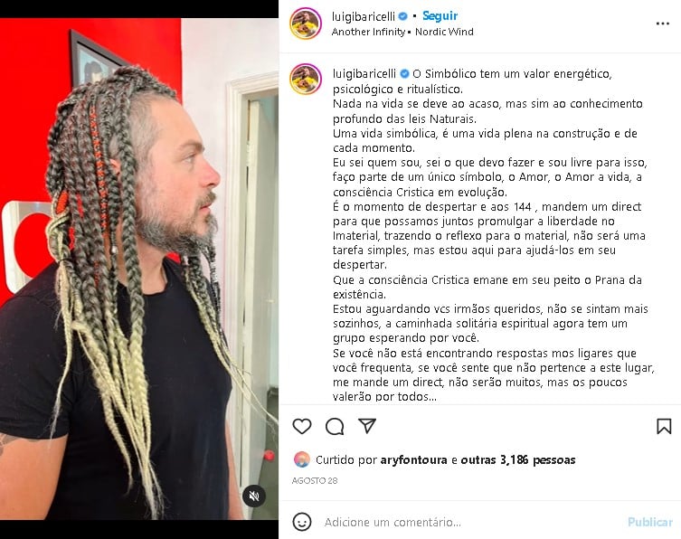 Luigi Baricelli e seu novo visual (Foto: Reprodução)