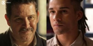 Tenório é enfrentado por Marcelo na novela Pantanal (Foto: Reprodução/Globo)