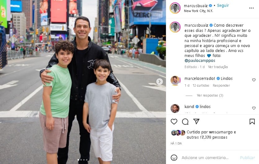 Marcus Buaiz, ex de Wanessa, surgiu com os filhos e fez confissão