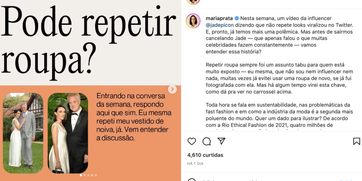 Esposa de Pedro Bial, Maria Prata, fala sobre Jade Picon (Reprodução)