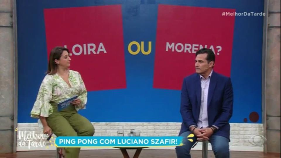 Luciano Szafir participou do Melhor da Tarde, de Catia Fonseca (Foto: Reprodução)