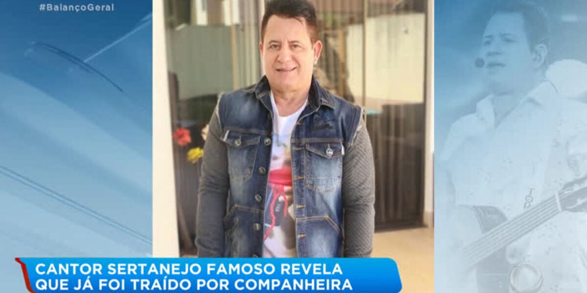 cantor chegou a abrir o jogo sobre a traição em rede nacional, no programa "Balanço Geral"(Foto Reprodução/Record)
