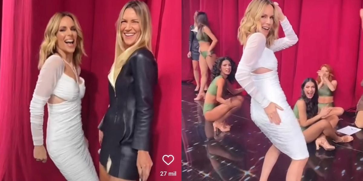 Ana Furtado nos bastidores do Faustão na Band