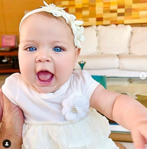 O ator Edson Celulari encantou o Brasil com a beleza da sua filha bebê, Chiara - Foto Reprodução Instagram 