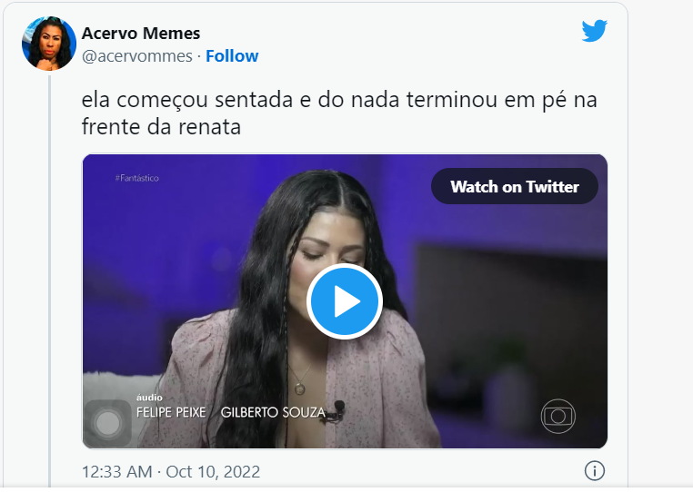 Usuários do Twitter reagem após momento viralizar (Foto Reprodução) 
