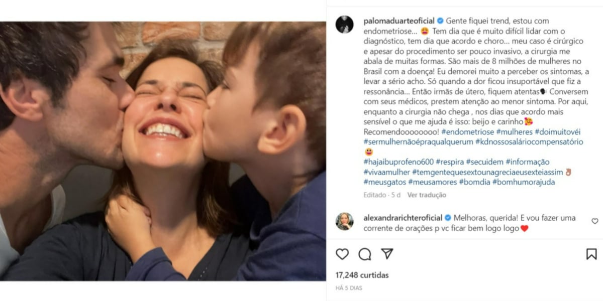 Paloma Duarte, que fez novelas na Globo, revelou diagnóstico (Foto: Reprodução/Instagram)