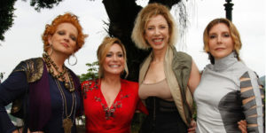 Betty Lago com Susana Vieira, Marília Gabriela e Maria Padilha (Foto: Divulgação/TV Globo)