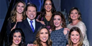 Silvio Santos, Íris Abravanel e as seis herdeiras (Foto: Divulgação/Caras)