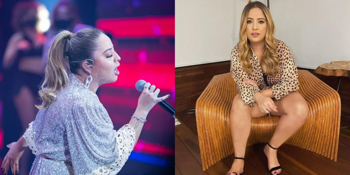 Mari Fernandez no programa de "Faustão" (Foto: Reprodução/Band/Instagram)