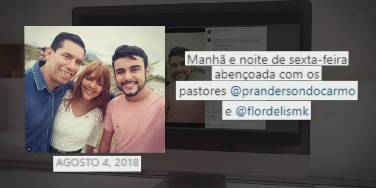 Anderson do Carmo, Flordelis e Allan Soares, atual namorado da pastora (Foto: Reprodução/TV Globo)
