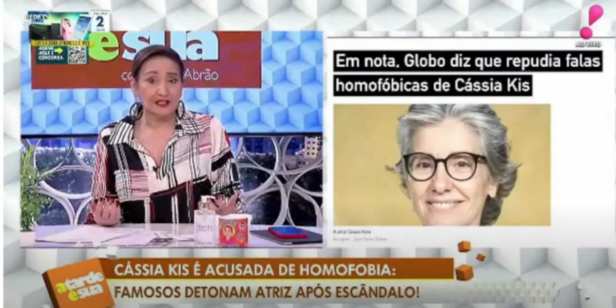 Sonia Abrão se revoltou com falas de Cássia Kis (Foto: Reprodução/RedeTV!) Sonia Abrão se revoltou com falas de Cássia Kis (Foto: Reprodução/RedeTV!)