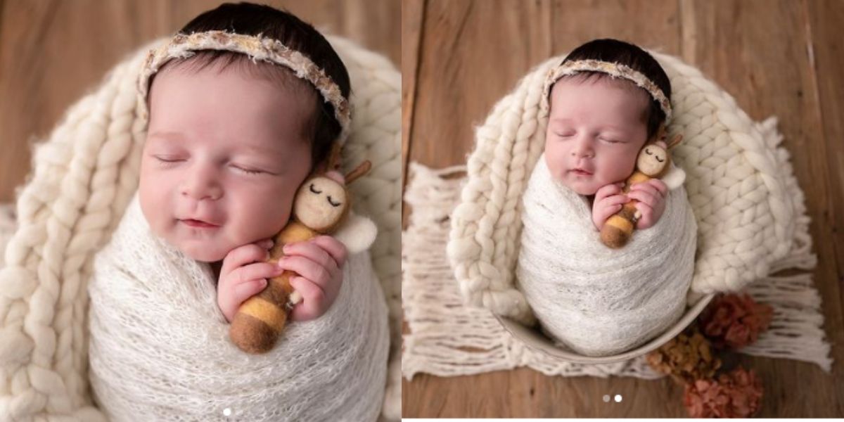 Cantora MC Loma encanta o  Brasil  ao dividir os cliques do ensaio newborn da dua  filha, Melanie - Foto: Reprodução Instagram
