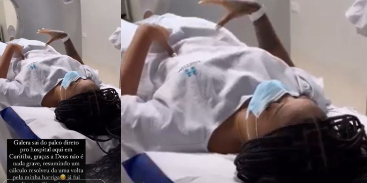 Ludmilla deixa show às pressas, é hospitalizada com fortes dores e foto na maca de hospital é divulgada