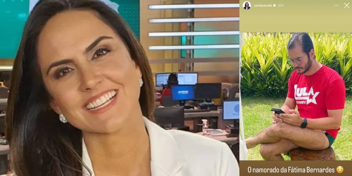 Carla Cecato afronta, divulga foto do namorado de Fátima Bernardes só de sunga e mostra o que sente por ele