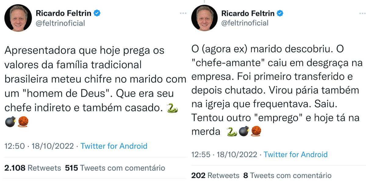 Apresentadora teria traído seu marido com chefe (Reprodução)