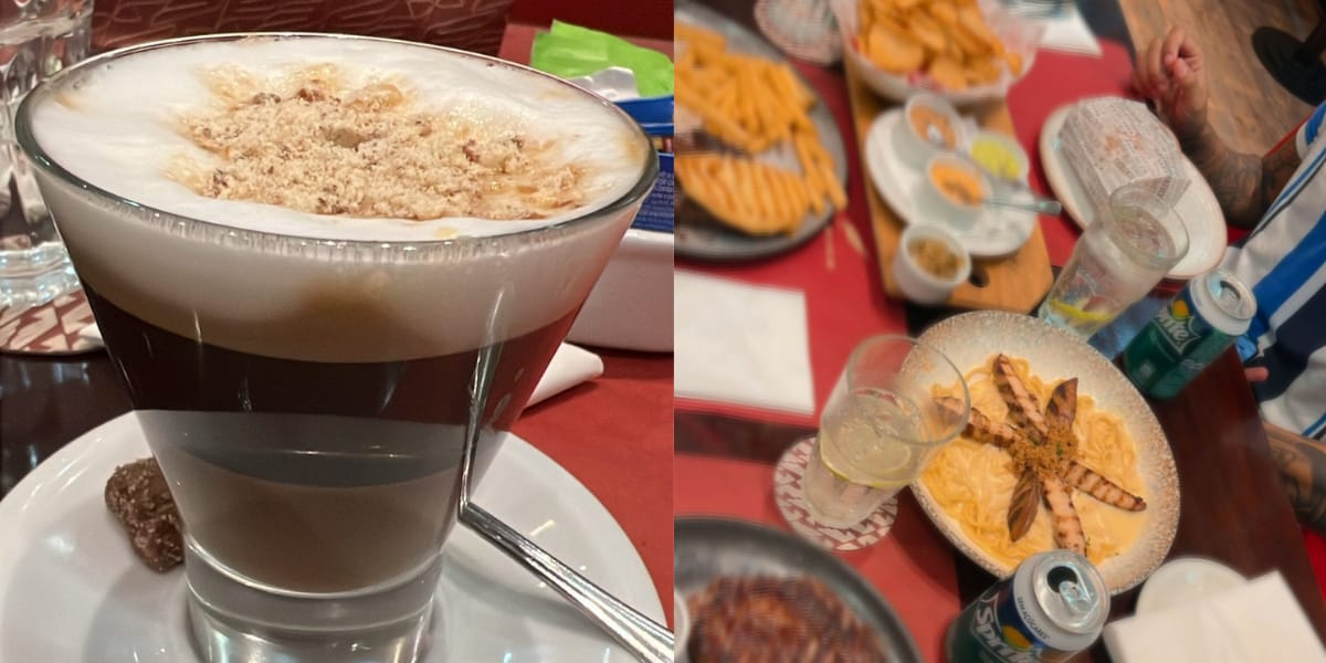 A cantora mostrou sua sobremesa e o lutador uma mesa recheada (Reprodução: Instagram)