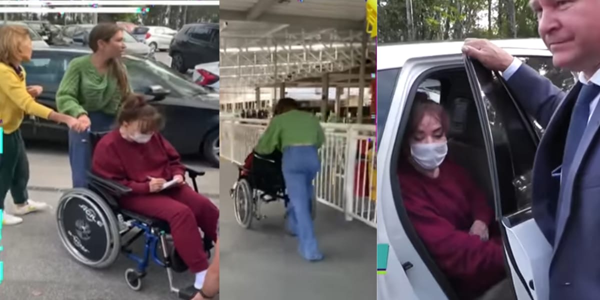 Íris Abravanel foi votar de cadeira de rodas e estava com muitas dores pela trombose (Reprodução: Youtube)
