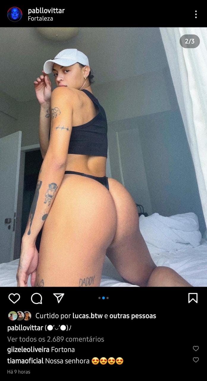 Publicação de Pabllo Vittar (Foto: Reprodução)