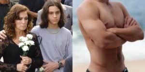 Susana Vieira e Thadeu Matos como Maria do Carmo e Bruno em 