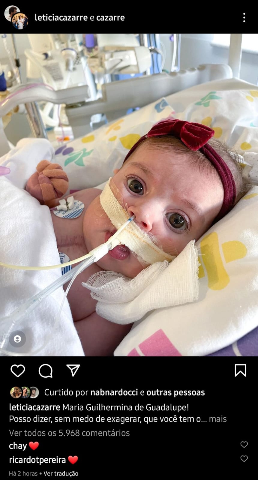 Publicação de Letícia Cazarré (Foto: Reprodução/ Instagram)