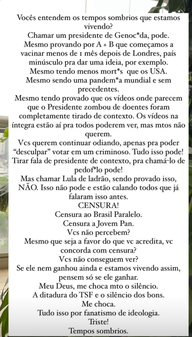 Publicação de Graciele Lacerda (Foto: Divulgação) Publicação de Graciele Lacerda (Foto: Divulgação)