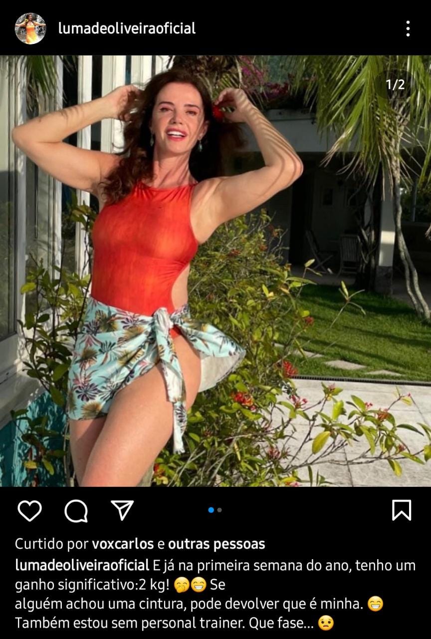 Publicação de Luma de Oliveira (Foto: Reprodução/ Instagram)