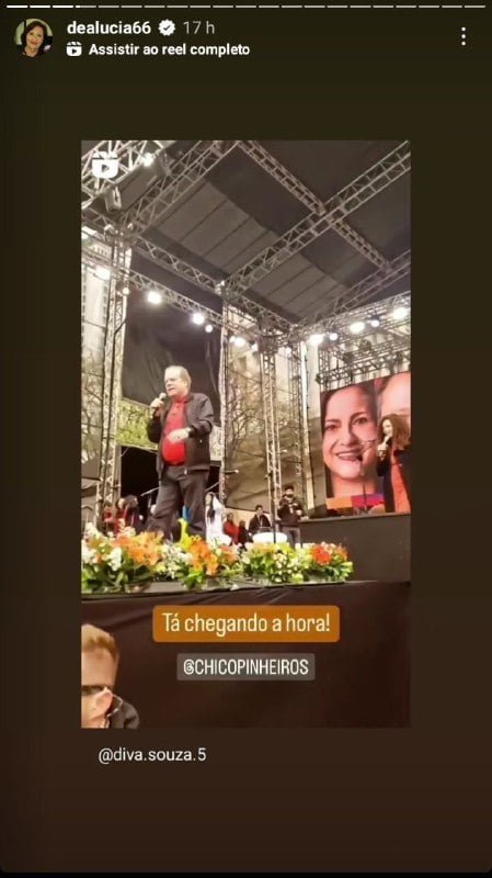 Déa Lúcia mostrou vídeo de Chico Pinheiro (Foto: Reprodução/ Instagram)