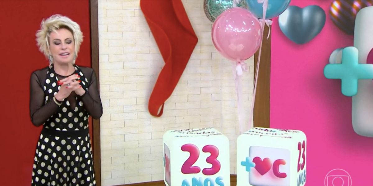 Ana Maria celebra 23 anos do Mais Você (Reprodução) Ana Maria celebra 23 anos do Mais Você (Reprodução)