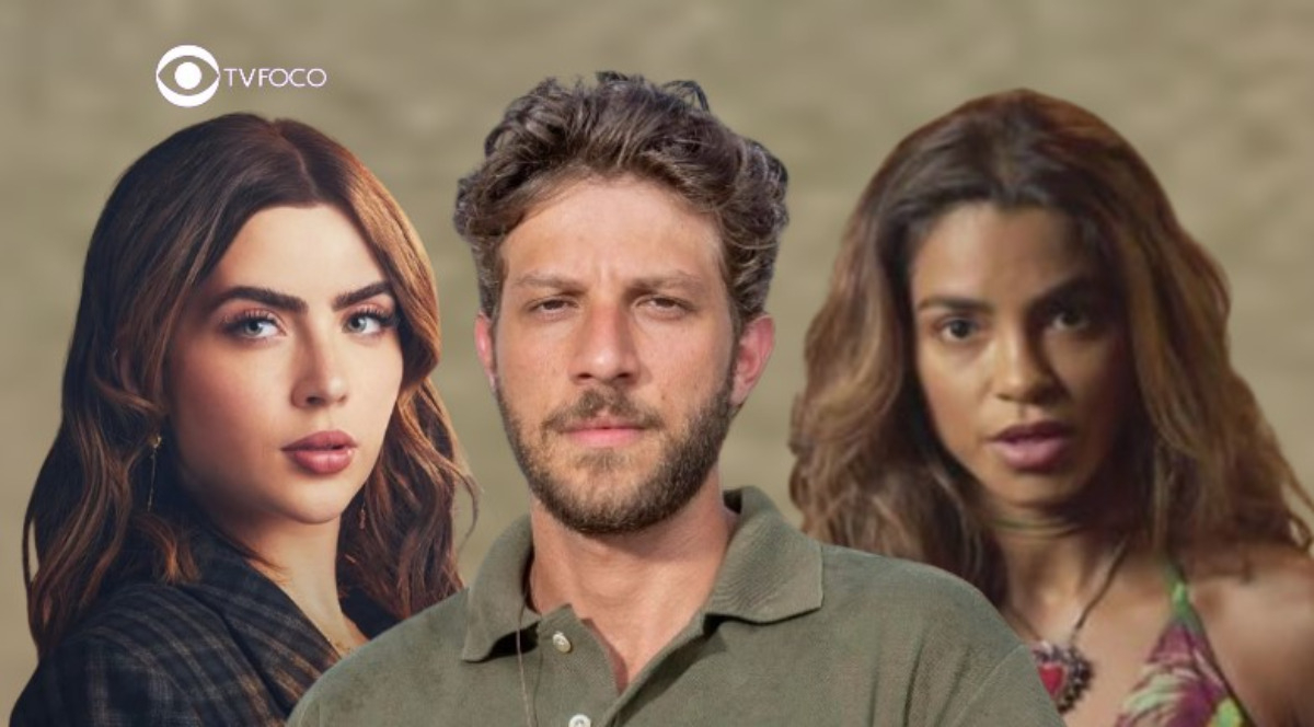 Travessia - Depois de chifrar Brisa (Lucy Alves), Ari (Chay Suede) fará Chiara (Jade Picon) de trouxa ao se encontrar com a ex-noiva (Foto: Reprodução / Globo / Montagem TV Foco)