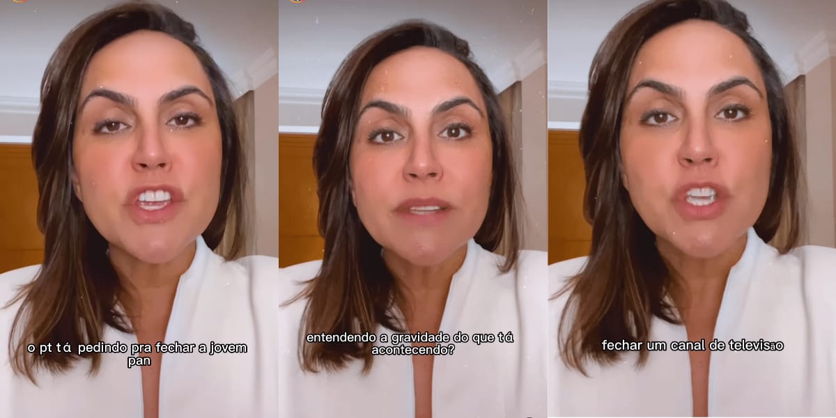 Carla Cecato afirmou que o PT está querendo censurar o canal de televisão (Reprodução: Instagram)
