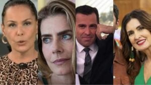Carolina Ferraz, Maitê Proença e braços-direitos de Bocardi e Fátima exigem milhões da Globo (Reprodução/ Montagem)