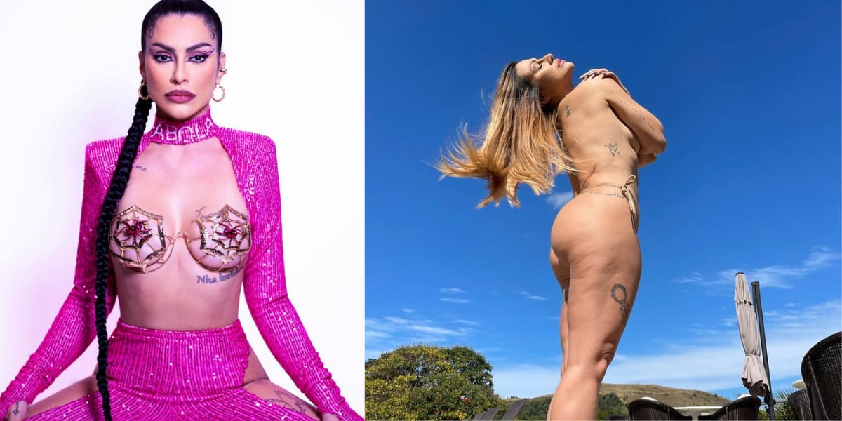 Cleo Pires com fotos sem sutiã em suas redes sociais (Reprodução: Instagram)