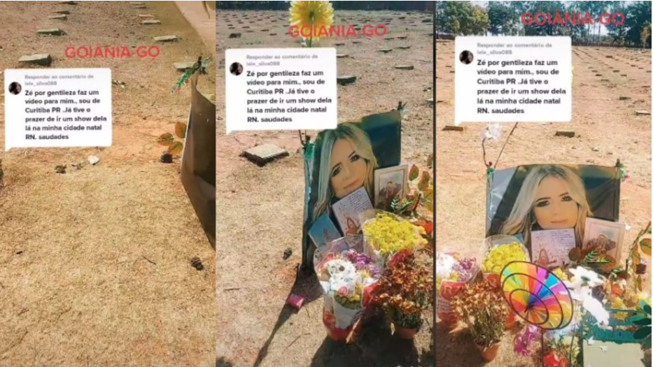 Influenciador famoso na internet foi ao túmulo de Marília Mendonça e mostrou como está atualmente - Reprodução