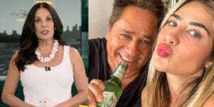 Jéssica Costa, filha de Leonardo, virou notícia no Domingo Espetacualar da Record (Foto: Reprodução)