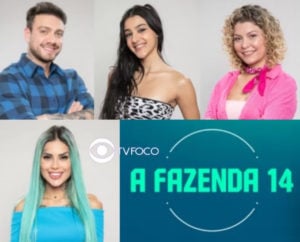 Enquete A Fazenda 14: Vini Buttel, Bia Miranda, Bárbara Borges e Tati Zaqui estão na roça; vote em quem você quer que fique (Foto: Reprodução / PlayPlus / Montagem TV Foco)