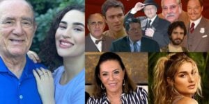 Renato Aragão, o Didi, Lívian Aragão, Sasha, Beth Szafir e elenco da Globo (Reprodução)