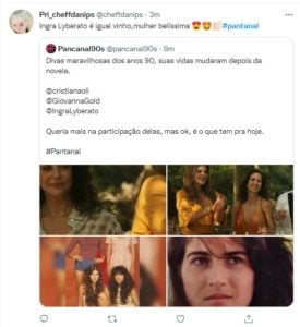 Atores da primeira versão de Pantanal brilharam no remake (Foto: Reprodução / Twitter)