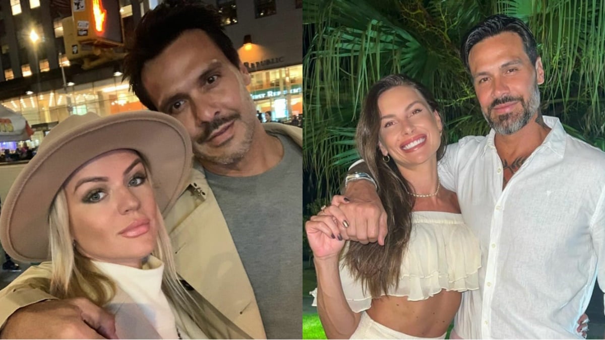 Os gêmeos Flávio e Gustavo com suas respectivas esposas
