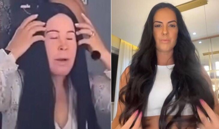 Zilu Godói surgiu morena e público enxergou indireta pra Graciele Lacerda (Foto: Reprodução)