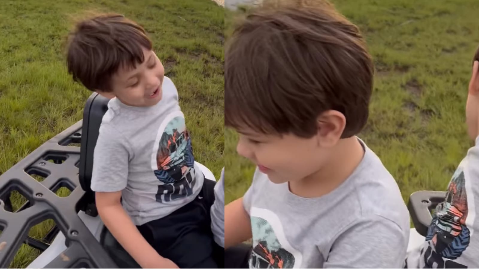 Filhos do sertanejo são tão lindos que desfocaram a paisagem do vídeo nos Stories