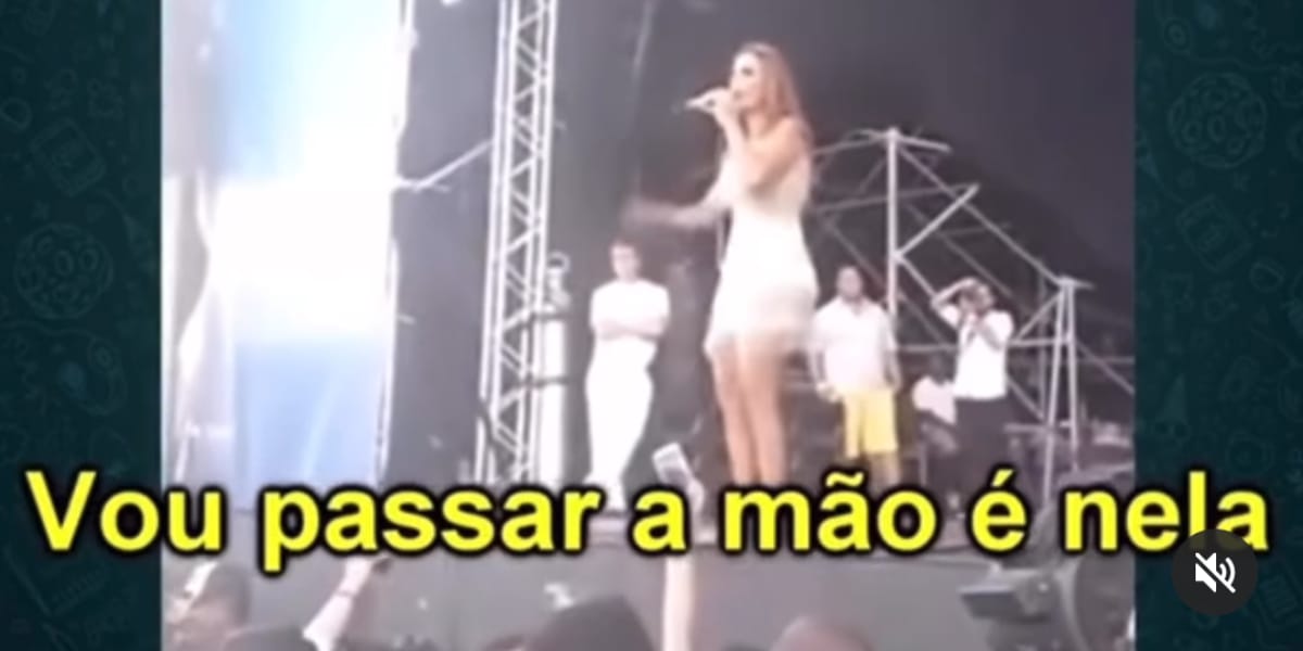 Ivete Sangalo paralisa o show para dar bronca em seu marido, que conversava com mulher (Reprodução: Instagram)