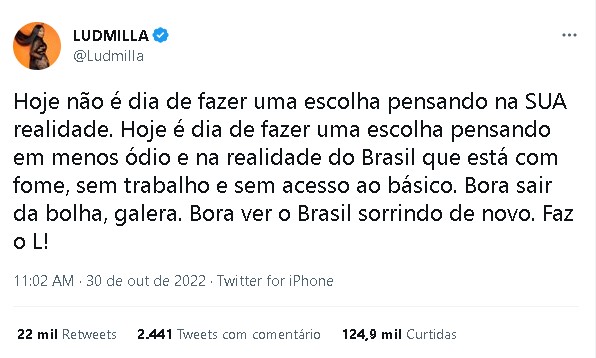 Ludmilla mandou recado e público viu suposta indireta para Virgínia Fonseca (Foto: Reprodução)