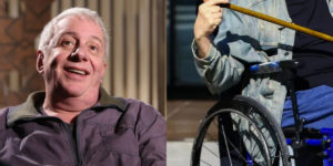 Marco Nanini foi flagrado em cadeira de rodas (Foto: Reprodução)