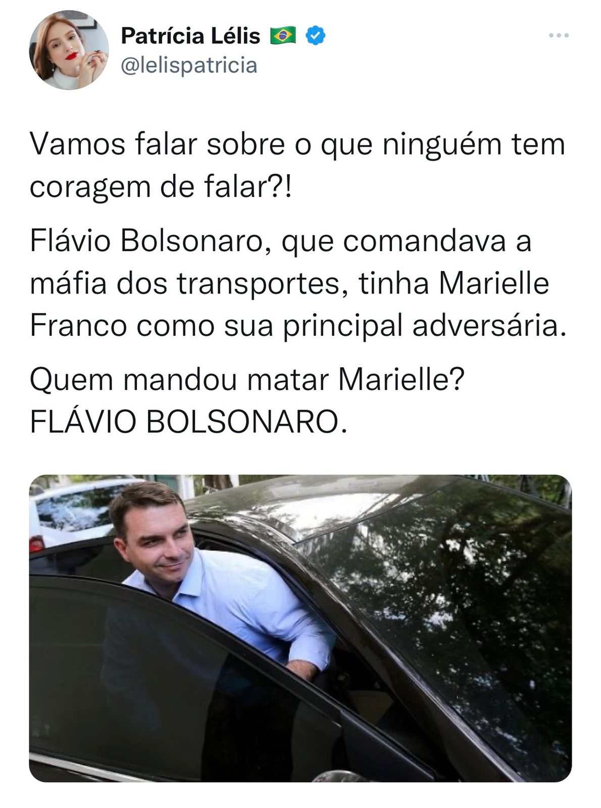 Ex de Eduardo Bolsonaro acusa Flávio Bolsonaro de mandar matar Marielle - Foto: Reprodução