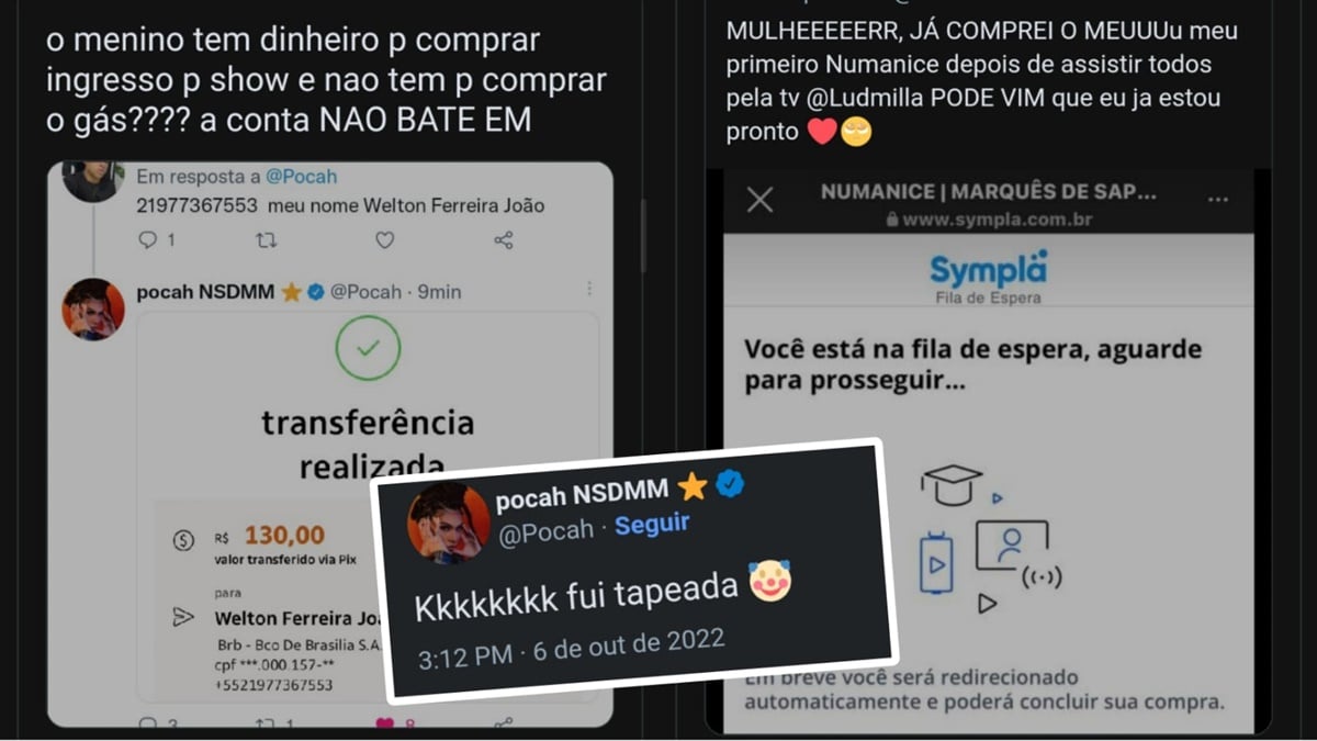 Perfil avisa Pocah que rapaz que pediu ajuda comprou ingresso pra show de Ludmilla; funkeira se revolta