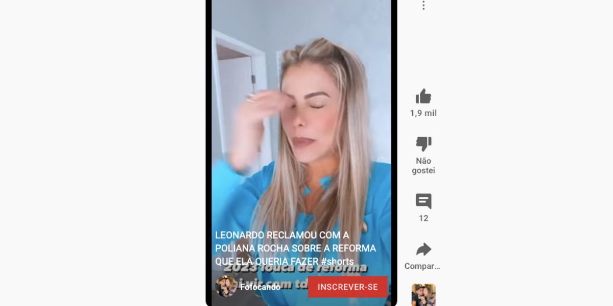 De acordo com Poliana Rocha, Leonardo não quer reforma em casa (Reprodução) De acordo com Poliana Rocha, Leonardo não quer reforma em casa (Reprodução)