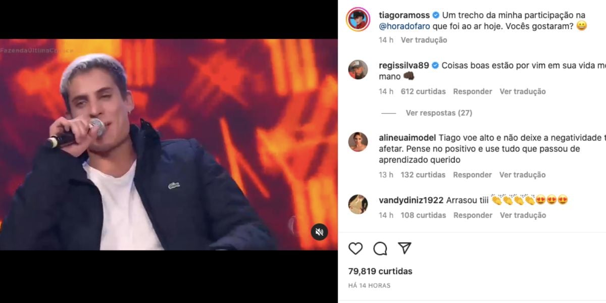 Tiago Ramos recebe segunda chance e participa de programas da Record (Reprodução)
